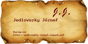 Jedlovszky József névjegykártya