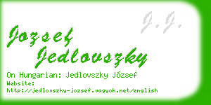 jozsef jedlovszky business card