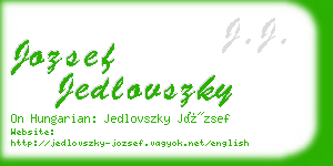 jozsef jedlovszky business card